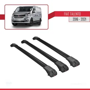 Fiat Talento X82 2016-2021 Arası ile uyumlu ACE-1 Ara Atkı Tavan Barı SİYAH 3 ADET BAR - Görsel 3