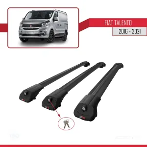 Fiat Talento X82 2016-2021 Arası ile uyumlu ACE-1 Ara Atkı Tavan Barı SİYAH 3 ADET BAR - Görsel 4
