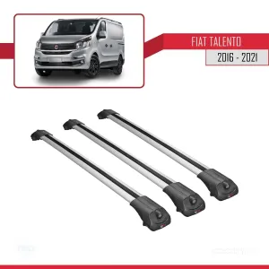 Fiat Talento X82 2016-2021 Arası ile uyumlu ACE-1 Ara Atkı Tavan Barı GRİ 3 ADET BAR - Görsel 3