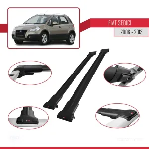 Fiat Sedici 2006-2013 Arası ile uyumlu FLY Model Ara Atkı Tavan Barı SİYAH - Görsel 5