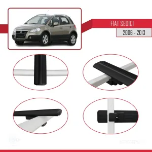 Fiat Sedici 2006-2013 Arası ile uyumlu Basic Model Ara Atkı Tavan Barı SİYAH 3 ADET thumb 4
