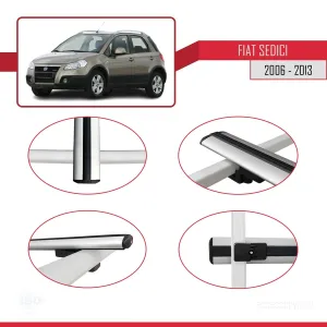 Fiat Sedici 2006-2013 Arası ile uyumlu Basic Model Ara Atkı Tavan Barı GRİ 3 ADET - Görsel 4