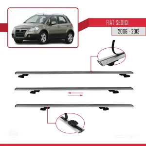 Fiat Sedici 2006-2013 Arası ile uyumlu Basic Model Ara Atkı Tavan Barı GRİ 3 ADET - Görsel 5