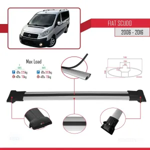 Fiat Scudo 2006-2016 Arası ile uyumlu FLY Model Ara Atkı Tavan Barı GRİ 4 ADET BAR - Görsel 4