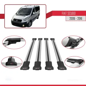 Fiat Scudo 2006-2016 Arası ile uyumlu FLY Model Ara Atkı Tavan Barı GRİ 4 ADET BAR - Görsel 5