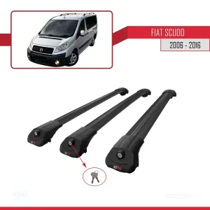 Fiat Scudo 2006-2016 Arası ile uyumlu ACE-1 Ara Atkı Tavan Barı SİYAH 3 ADET BAR - Görsel 4