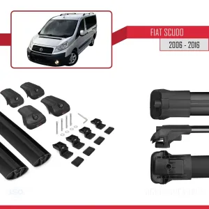 Fiat Scudo 2006-2016 Arası ile uyumlu ACE-1 Ara Atkı Tavan Barı SİYAH - Görsel 5