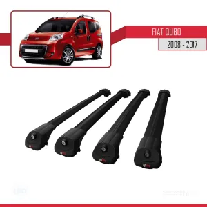 Fiat Qubo Type 225 2008-2017 Arası ile uyumlu ACE-1 Ara Atkı Tavan Barı SİYAH 4 ADET BAR - Görsel 4