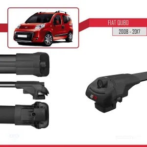 Fiat Qubo Type 225 2008-2017 Arası ile uyumlu ACE-1 Ara Atkı Tavan Barı SİYAH 4 ADET BAR - Görsel 5