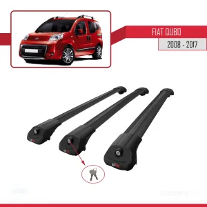 Fiat Qubo Type 225 2008-2017 Arası ile uyumlu ACE-1 Ara Atkı Tavan Barı SİYAH 3 ADET BAR - Görsel 4