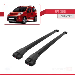 Fiat Qubo 2008-2017 Arası ile uyumlu ACE-1 Ara Atkı Tavan Barı SİYAH thumb 3