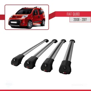 Fiat Qubo Type 225 2008-2017 Arası ile uyumlu ACE-1 Ara Atkı Tavan Barı GRİ 4 ADET BAR - Görsel 4