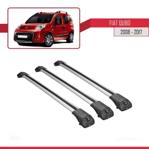 Fiat Qubo Type 225 2008-2017 Arası ile uyumlu ACE-1 Ara Atkı Tavan Barı GRİ 3 ADET BAR - Görsel 3