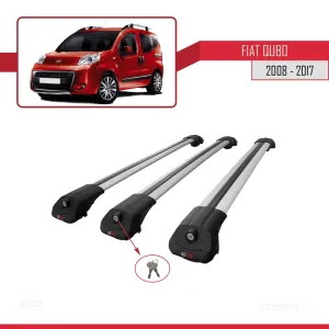 Fiat Qubo Type 225 2008-2017 Arası ile uyumlu ACE-1 Ara Atkı Tavan Barı GRİ 3 ADET BAR - Görsel 4