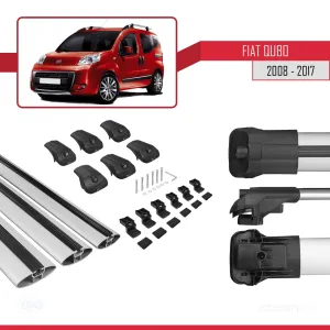 Fiat Qubo Type 225 2008-2017 Arası ile uyumlu ACE-1 Ara Atkı Tavan Barı GRİ 3 ADET BAR - Görsel 5