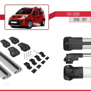 Fiat Qubo Type 225 2008-2017 Arası ile uyumlu ACE-1 Ara Atkı Tavan Barı GRİ - Görsel 5
