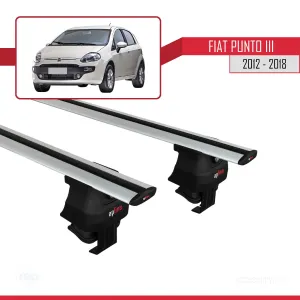 Fiat Punto III 2012-2018 Arası ile uyumlu ACE-4 Ara Atkı Tavan Barı GRİ - Görsel 2