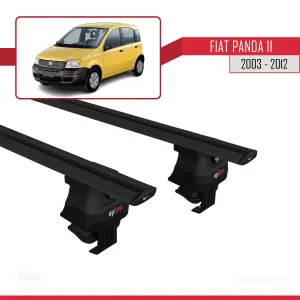 Fiat Panda II (169) 2003-2012 Arası ile uyumlu ACE-4 Ara Atkı Tavan Barı SİYAH - Görsel 4