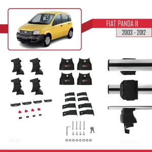Fiat Panda II (169) 2003-2012 Arası ile uyumlu ACE-4 Ara Atkı Tavan Barı GRİ - Görsel 4
