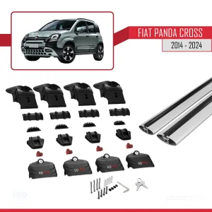 Fiat Panda Cross 2014 ve Sonrası ile uyumlu ACE-2 Ara Atkı Tavan Barı GRİ - Görsel 5