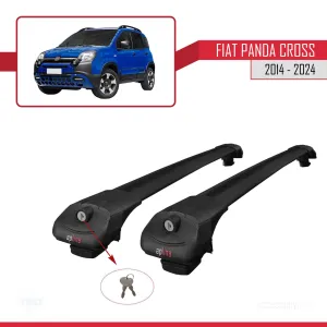 Fiat Panda Cross 2014 ve Sonrası ile uyumlu ACE-1 Ara Atkı Tavan Barı SİYAH - Görsel 4