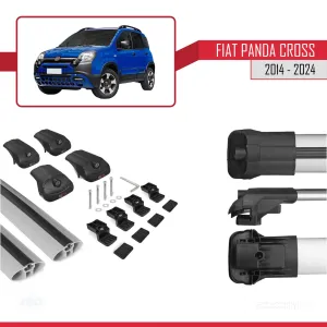 Fiat Panda Cross 2014 ve Sonrası ile uyumlu ACE-1 Ara Atkı Tavan Barı GRİ - Görsel 5