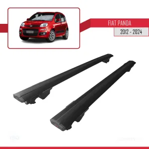 Fiat Panda 319 2012 ve Sonrası ile uyumlu HOOK Model Anahtar Kilitli Ara Atkı Tavan Barı SİYAH - Görsel 4