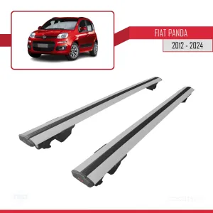 Fiat Panda 2012 ve Sonrası ile uyumlu HOOK Model Anahtar Kilitli Ara Atkı Tavan Barı GRİ thumb 4