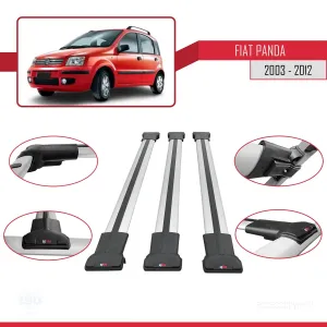 Fiat Panda 2003-2012 Arası ile Uyumlu FLY Model Ara Atkı Tavan Barı GRİ 3 ADET BAR thumb 5