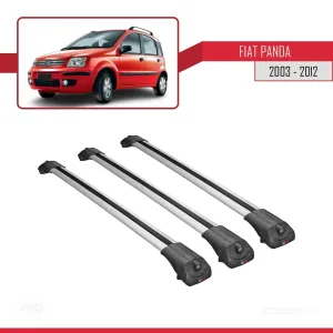Fiat Panda 2003-2012 Arası ile uyumlu ACE-1 Ara Atkı Tavan Barı GRİ 3 ADET BAR - Görsel 3