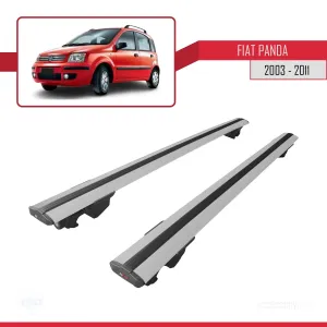 Fiat Panda 2003-2011 Arası ile uyumlu HOOK Model Anahtar Kilitli Ara Atkı Tavan Barı GRİ - Görsel 4