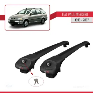 Fiat Palio WEEKEND 1996-2007 Arası ile uyumlu ACE-1 Ara Atkı Tavan Barı SİYAH - Görsel 4