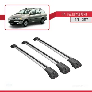 Fiat Palio WEEKEND 1996-2007 Arası ile uyumlu ACE-1 Ara Atkı Tavan Barı GRİ 3 ADET BAR thumb 3