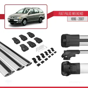 Fiat Palio WEEKEND 1996-2007 Arası ile uyumlu ACE-1 Ara Atkı Tavan Barı GRİ 3 ADET BAR thumb 5