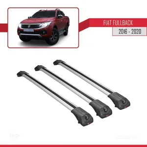 Fiat Fullback KL/502-503 2016-2019 Arası ile uyumlu ACE-1 Ara Atkı Tavan Barı GRİ 3 ADET BAR - Görsel 3