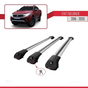 Fiat Fullback KL/502-503 2016-2019 Arası ile uyumlu ACE-1 Ara Atkı Tavan Barı GRİ 3 ADET BAR - Görsel 4