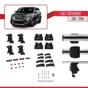 Fiat Freemont 2011-2016 Arası ile uyumlu ACE-4 Ara Atkı Tavan Barı GRİ thumb 4