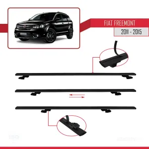 Fiat Freemont 2011-2015 Arası ile uyumlu Basic Model Ara Atkı Tavan Barı SİYAH 3 ADET thumb 5