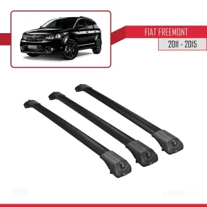 Fiat Freemont 2011-2015 Arası ile uyumlu ACE-1 Ara Atkı Tavan Barı SİYAH 3 ADET BAR - Görsel 3