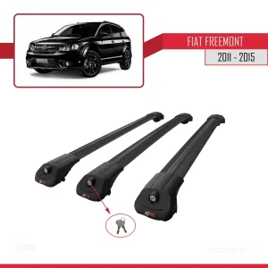 Fiat Freemont 2011-2015 Arası ile uyumlu ACE-1 Ara Atkı Tavan Barı SİYAH 3 ADET BAR - Görsel 4