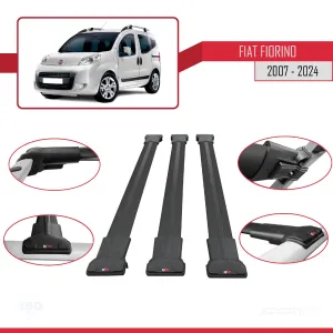 Fiat Fiorino 2007 ve Sonrası ile uyumlu FLY Model Ara Atkı Tavan Barı SİYAH 3 ADET BAR thumb 5