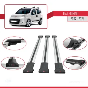 Fiat Fiorino 2007 ve Sonrası ile uyumlu FLY Model Ara Atkı Tavan Barı GRİ 3 ADET BAR thumb 5