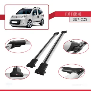 Fiat Fiorino 2007 ve Sonrası ile Uyumlu FLY Model Ara Atkı Tavan Barı GRİ thumb 4