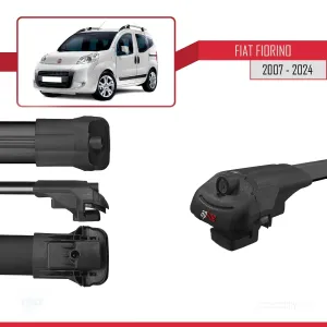 Fiat Fiorino 2007 ve Sonrası ile uyumlu ACE-1 Ara Atkı Tavan Barı SİYAH 4 ADET BAR thumb 5
