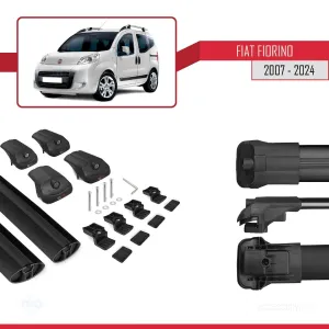 Fiat Fiorino 2007 ve Sonrası ile uyumlu ACE-1 Ara Atkı Tavan Barı SİYAH thumb 5