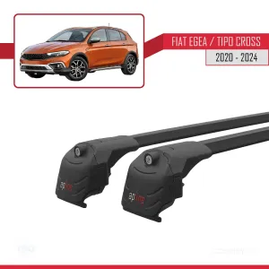 Fiat EGEA CROSS 2020 ve Sonrası ile uyumlu ACE-2 Ara Atkı Tavan Barı SİYAH thumb 4