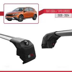Fiat EGEA CROSS 2020 ve Sonrası ile uyumlu ACE-2 Ara Atkı Tavan Barı GRİ thumb 5