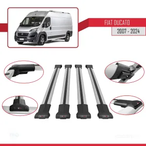 Fiat Ducato X250/X290 2007 ve Sonrası ile uyumlu FLY Model Ara Atkı Tavan Barı GRİ 4 ADET BAR - Görsel 5