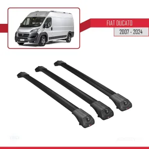 Fiat Ducato X250/X290 2007 ve Sonrası ile uyumlu ACE-1 Ara Atkı Tavan Barı SİYAH 3 ADET BAR - Görsel 3