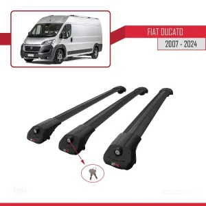 Fiat Ducato X250/X290 2007 ve Sonrası ile uyumlu ACE-1 Ara Atkı Tavan Barı SİYAH 3 ADET BAR - Görsel 4